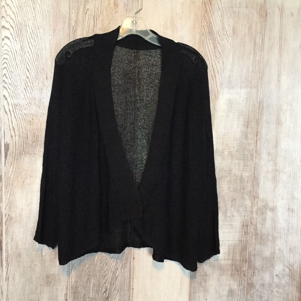 Eileen fisher Linen Blend Open Front Cardigan S/M
